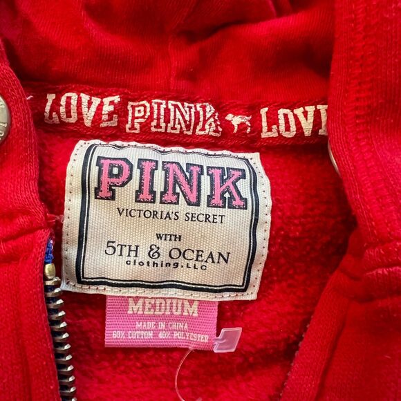 PINK Victoria's Secret Hoodie Jacket M Philadelphia Phillies Red Take Me Home - Picture 6 of 14